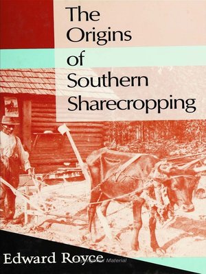 cover image of The Origins of Southern Sharecropping